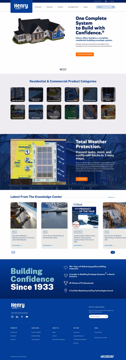 Henry-Company Homepage 1440px