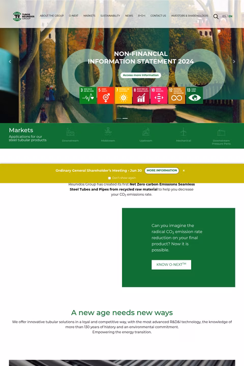 Tubos-Reunidos-Group Homepage 1440px