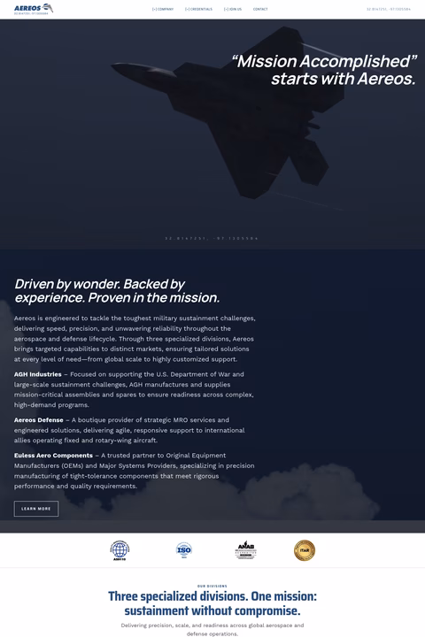 Aereos Homepage 1440px