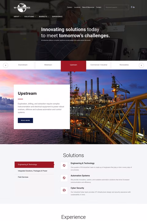 W-Industries Homepage 1440px