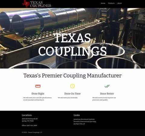 Texas-Couplings Homepage 1440px