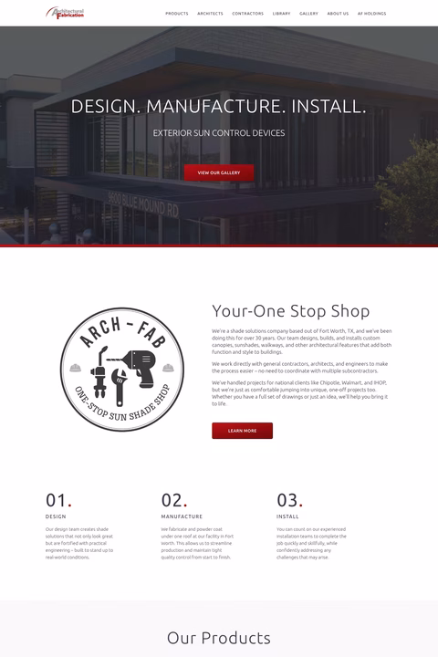 Architectural-Fabrication Homepage 1440px