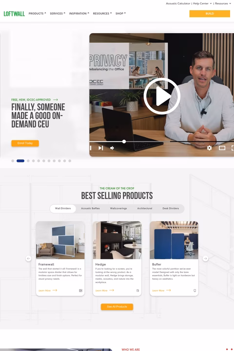Loftwall Homepage 1440px