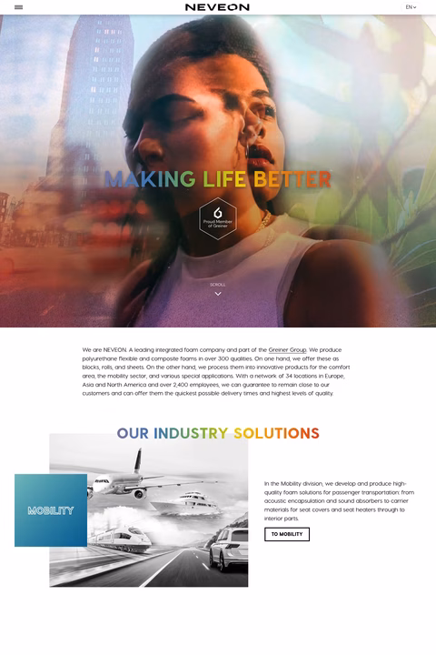 Neveon Homepage 1440px