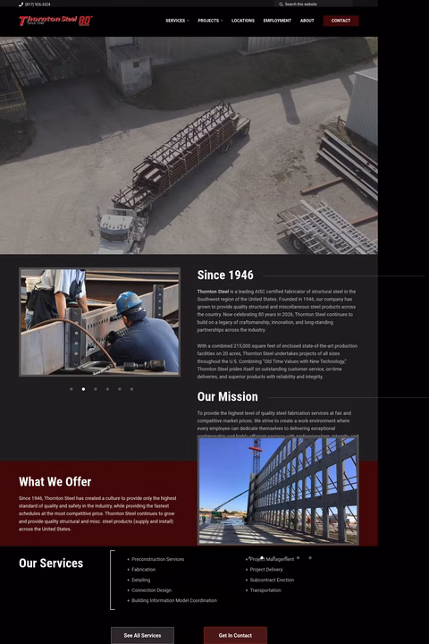 Thornton-Steel Homepage 1440px
