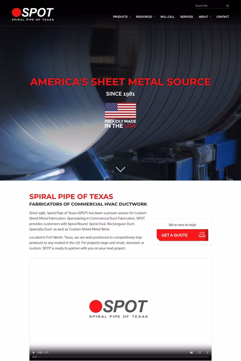 Spiral-Pipe-Of-Texas Homepage 1440px