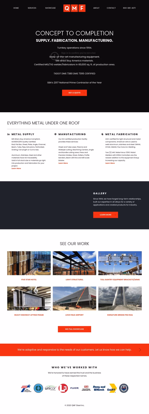 Qmf-Steel Homepage 1440px