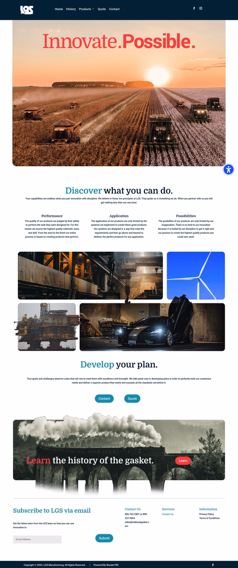 Lubbock-Gasket-Supply Homepage 1440px