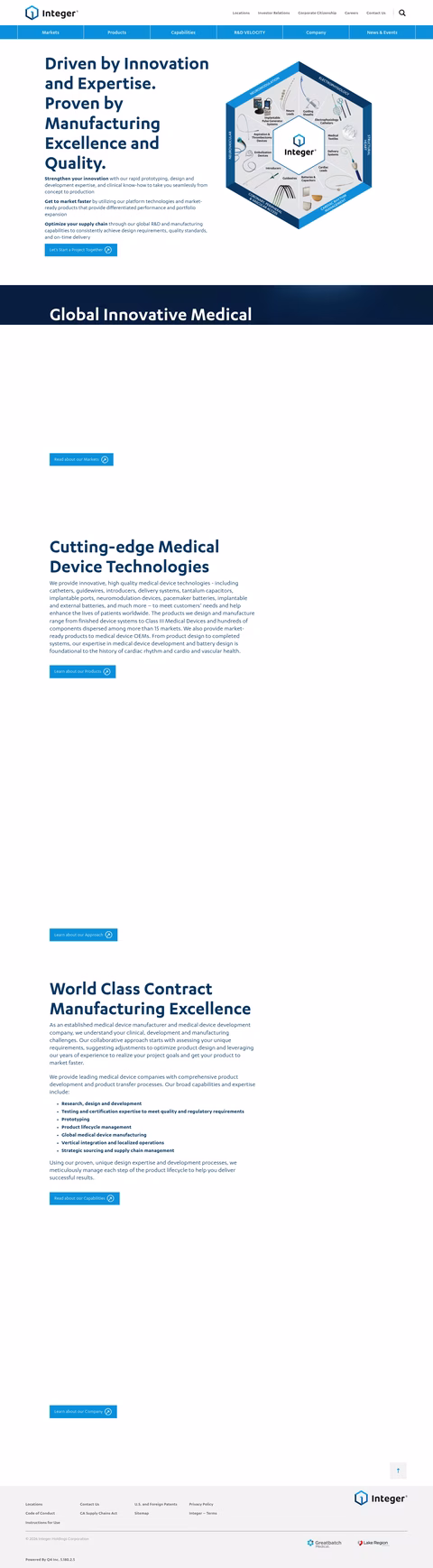 Integer-Holdings Homepage 1440px