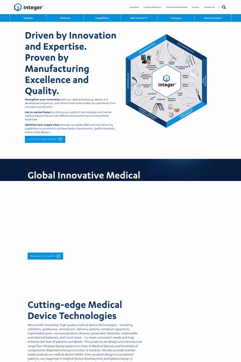 Integer-Holdings Homepage 1440px