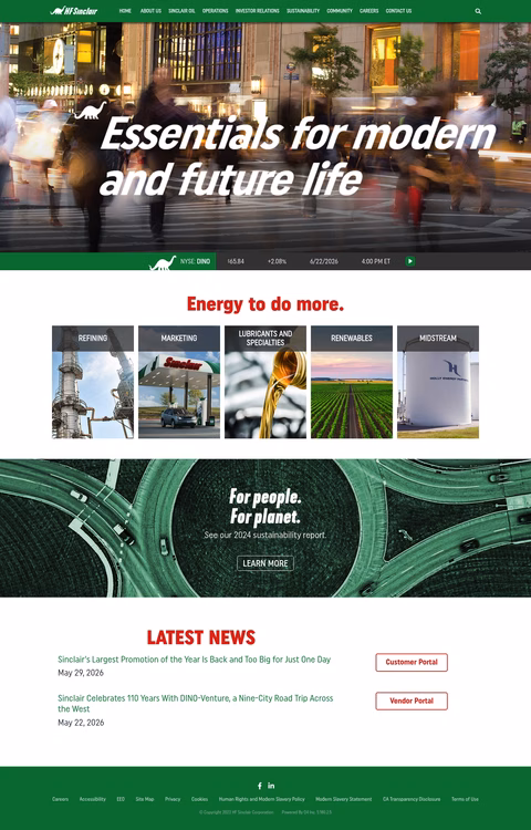 Hf-Sinclair-Corporation Homepage 1440px