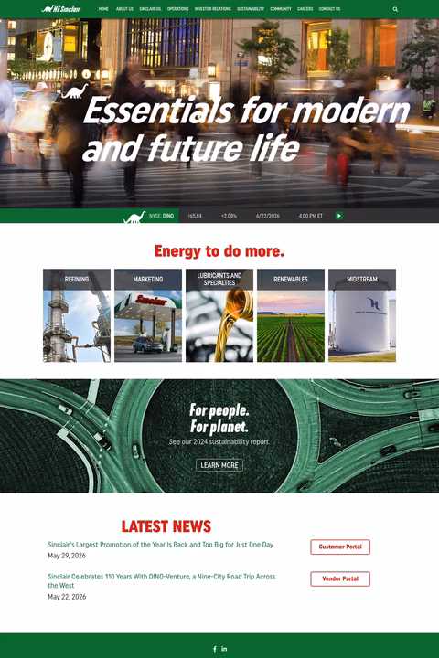Hf-Sinclair-Corporation Homepage 1440px