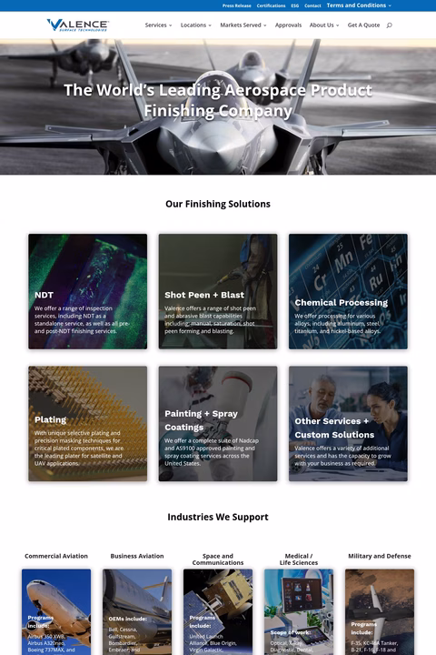 Valence-Surface-Technologies Homepage 1440px