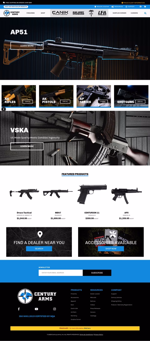 Century-Arms Homepage 1440px