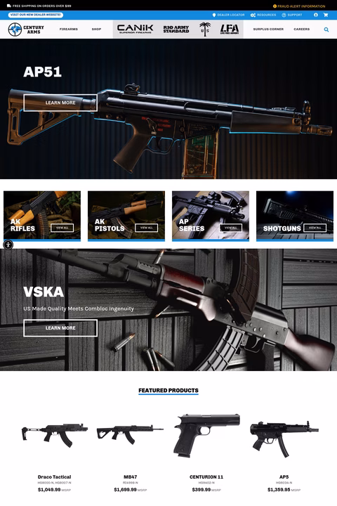 Century-Arms Homepage 1440px
