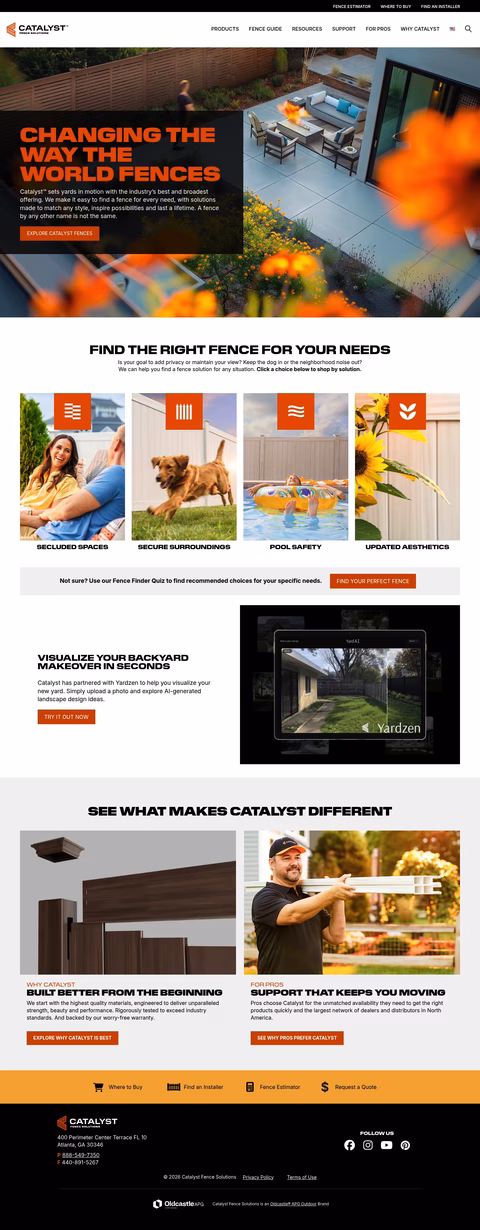 Catalyst-Fence-Solutions Homepage 1440px