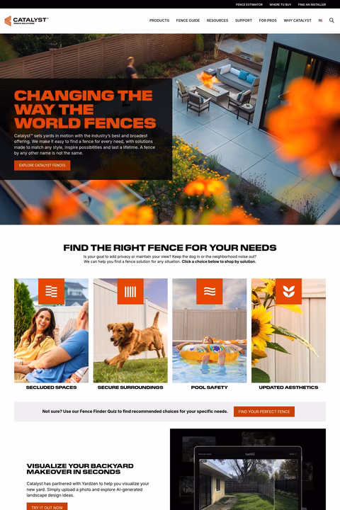 Catalyst-Fence-Solutions Homepage 1440px