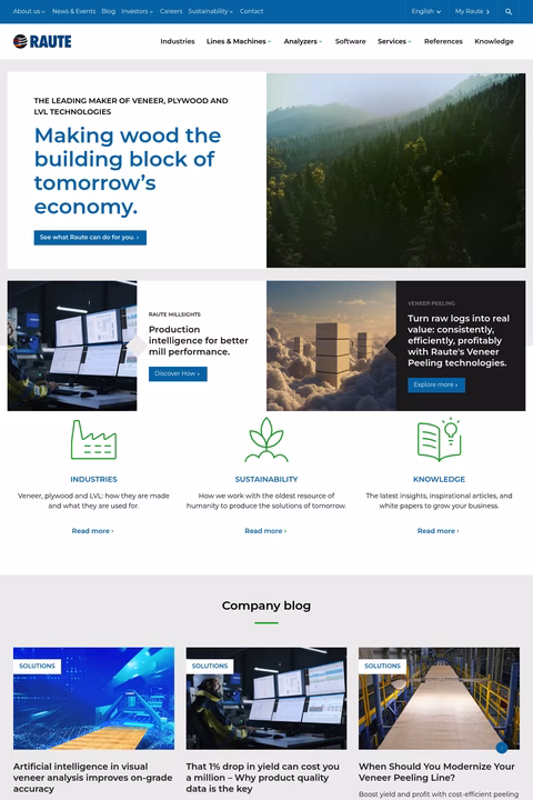 Raute-Corporation Homepage 1440px