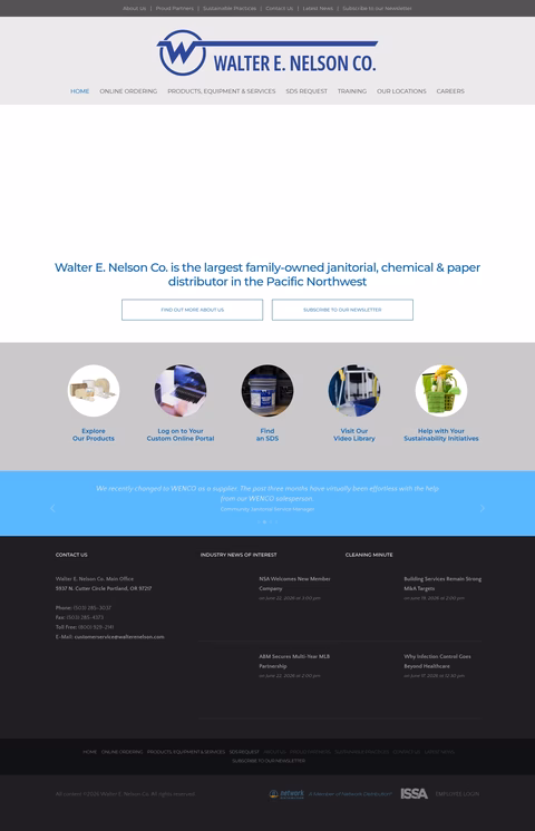 Walter-E-Nelson-Company Homepage 1440px