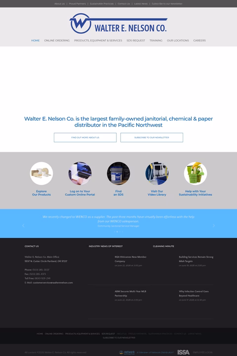 Walter-E-Nelson-Company Homepage 1440px