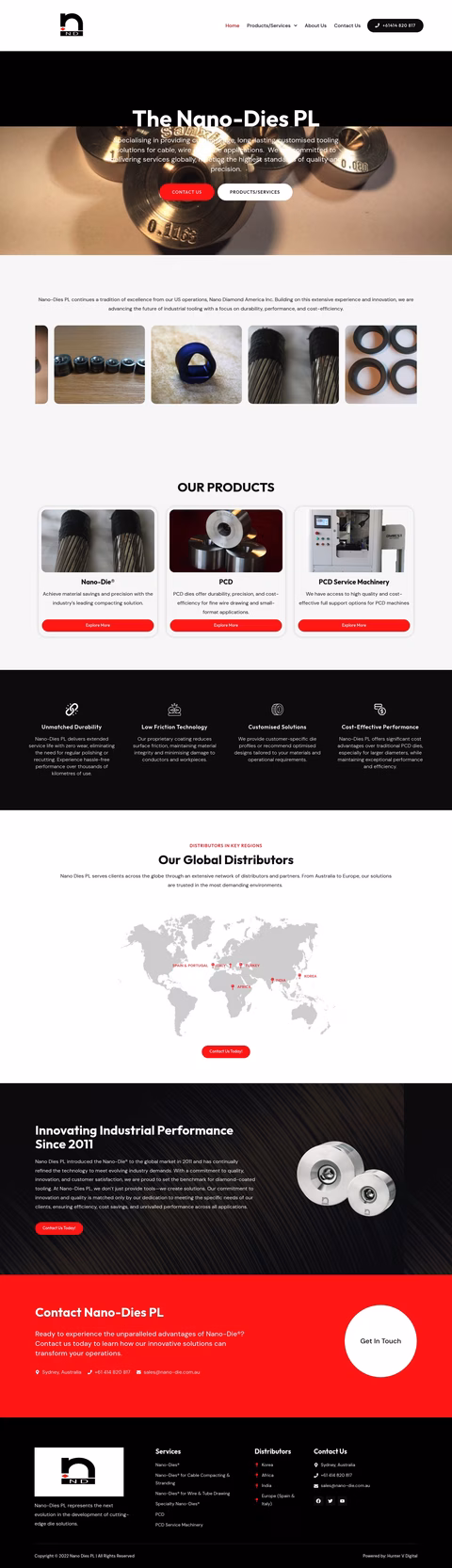 Nano-Die Homepage 1440px