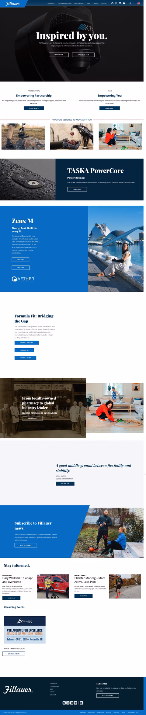 Fillauer Homepage 1440px