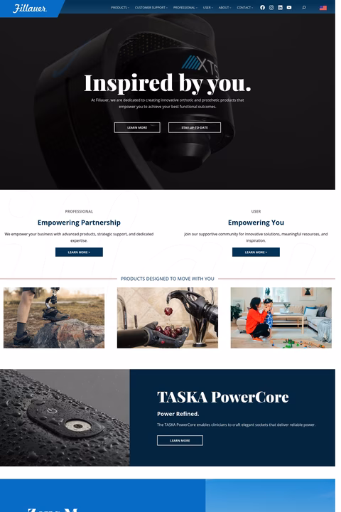 Fillauer Homepage 1440px