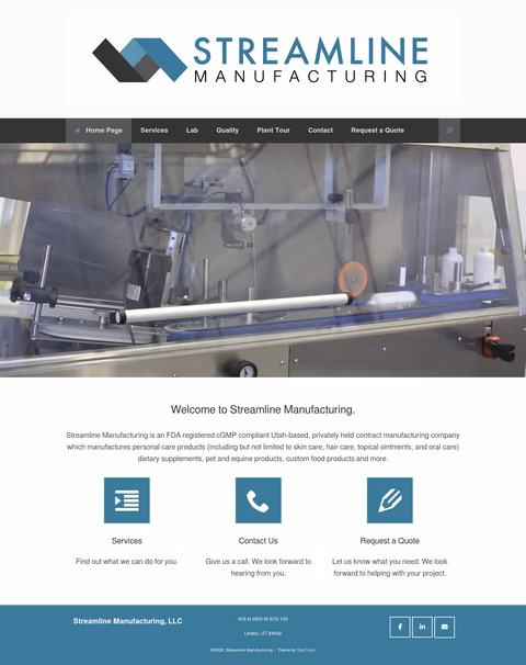 Streamline-Manufacturing Homepage 1440px