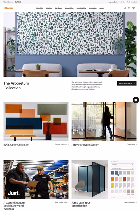 3Form Homepage 1440px