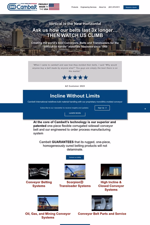 Cambelt-International Homepage 1440px