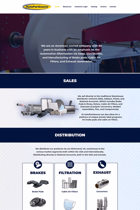 Auto-Part-Source Homepage 1440px