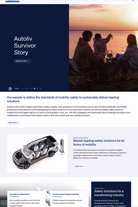 Autoliv Homepage 1440px