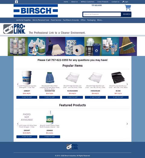 Birsch-Industries Homepage 1440px