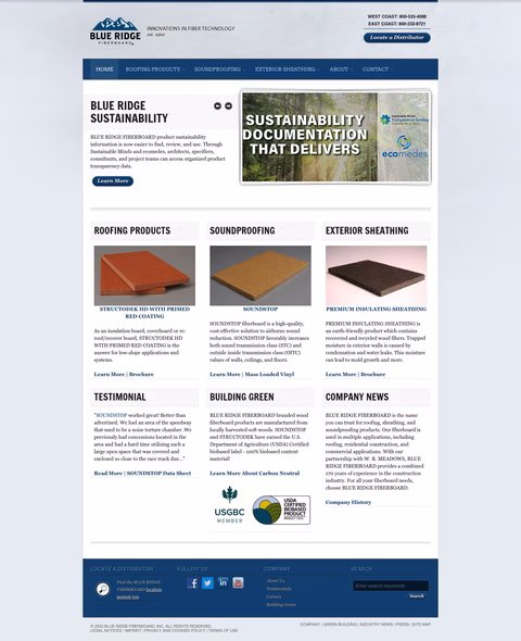 Blue-Ridge-Fiberboard Homepage 1440px