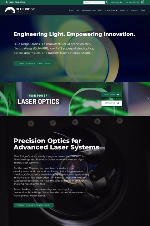 Blue-Ridge-Optics Homepage 1440px
