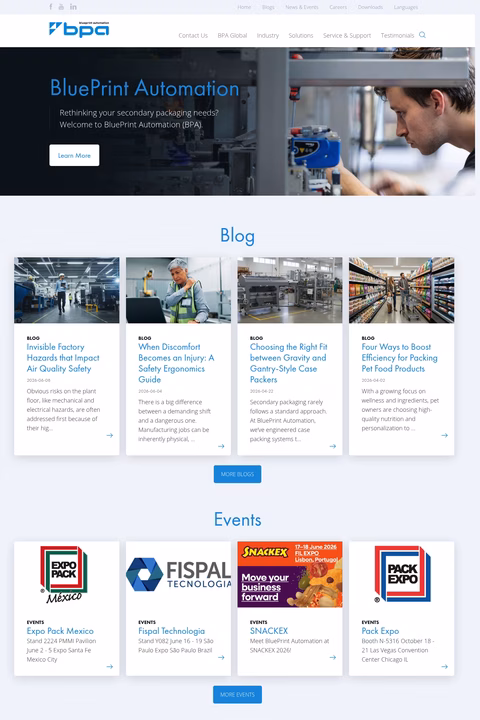 Blueprint-Automation Homepage 1440px