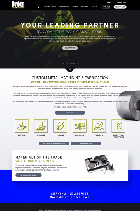 Buyken-Metal-Products Homepage 1440px