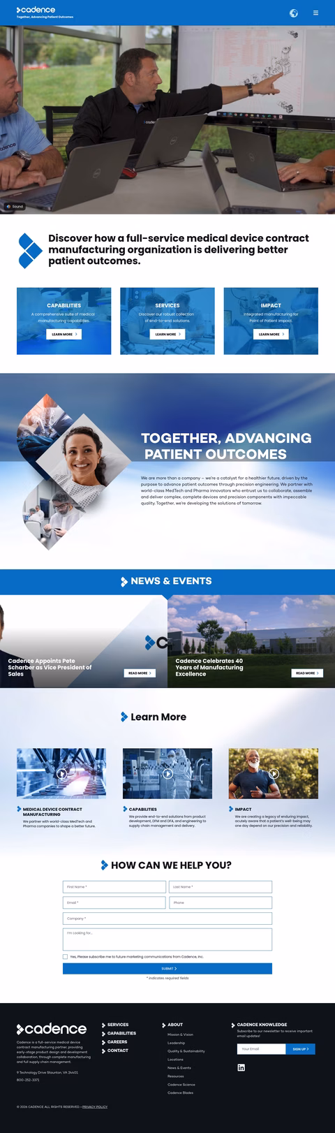 Cadence Homepage 1440px