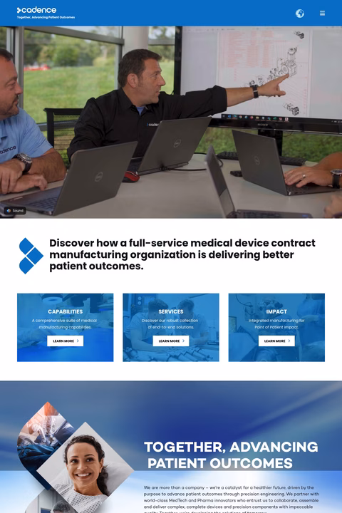 Cadence Homepage 1440px