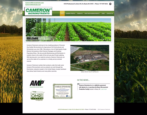 Cameron-Chemicals Homepage 1440px