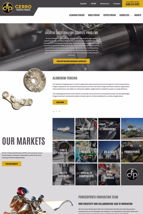 Cerro-Fabricated-Products Homepage 1440px