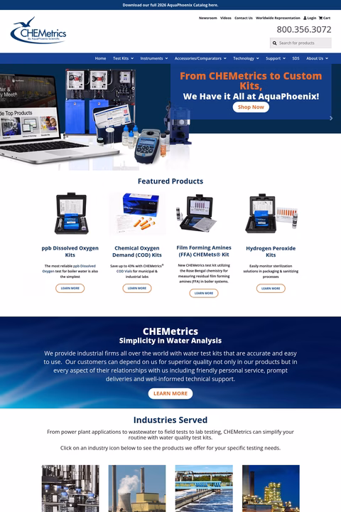 Chemetrics Homepage 1440px