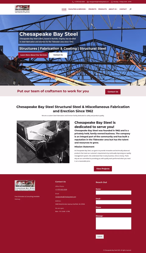 Chesapeake-Bay-Steel Homepage 1440px