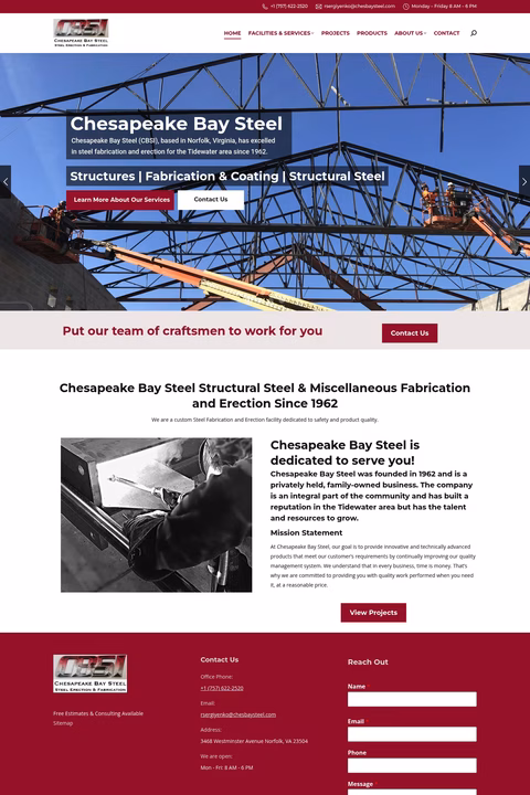 Chesapeake-Bay-Steel Homepage 1440px