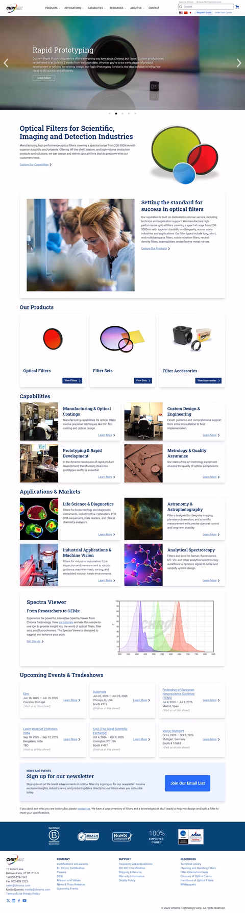 Chroma-Technology Homepage 1440px