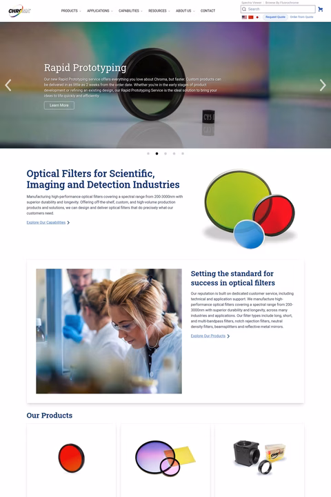Chroma-Technology Homepage 1440px