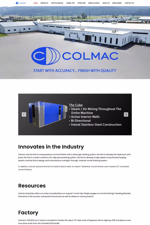 Colmac-Industries Homepage 1440px