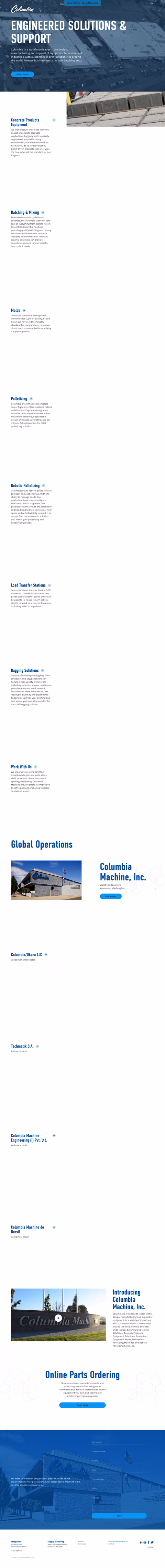 Columbia-Machine Homepage 1440px