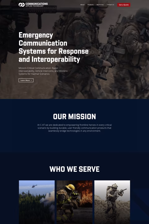 Communications-Applied-Technology Homepage 1440px