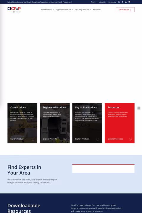 Concrete-Pipe-Precast Homepage 1440px